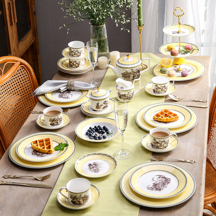 INGRI Skagen Series - Handcrafted Bone China Tableware and Tea Set - Je t'aime Resolute
