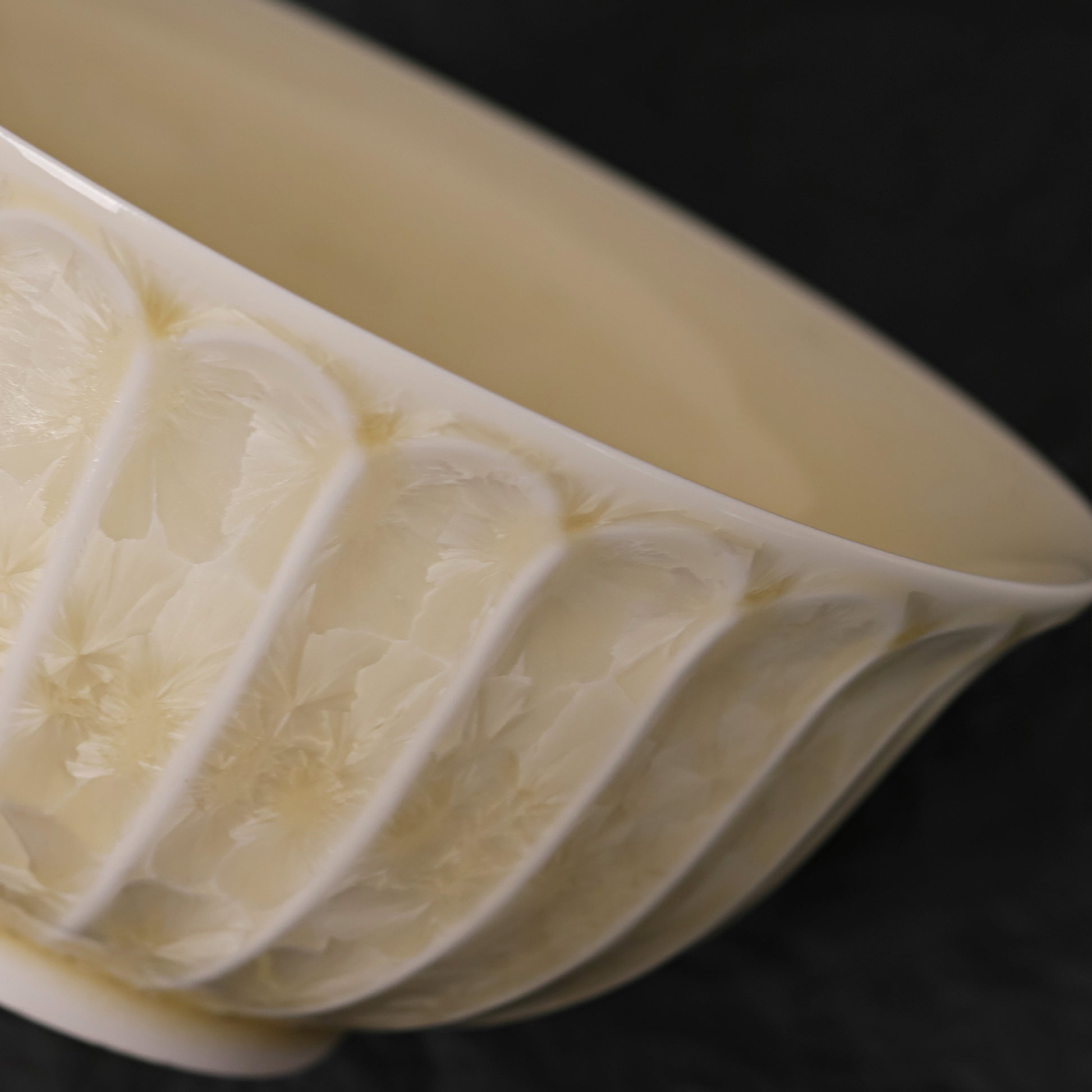 Sunlit Bloom | Petal-Textured Handmade Ceramic Crystalline Glaze Soup Bowl - Je t'aime Resolute