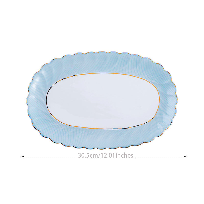 INGRI Ocean Blue Series - Handcrafted Bone China Tableware Set - Je t'aime Resolute