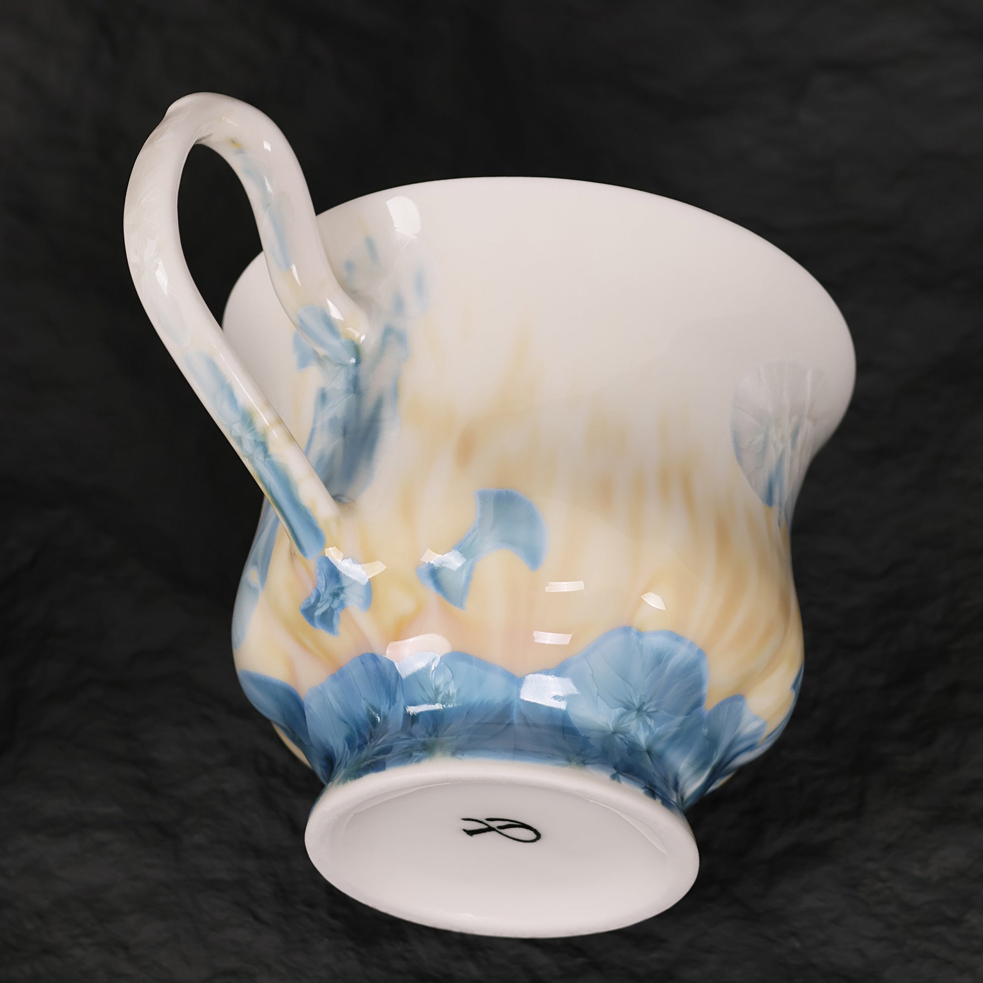 Handmade Crystalline Glaze Ceramic Coffee Cup & Saucer for Afternoon Tea - Je t'aime Resolute