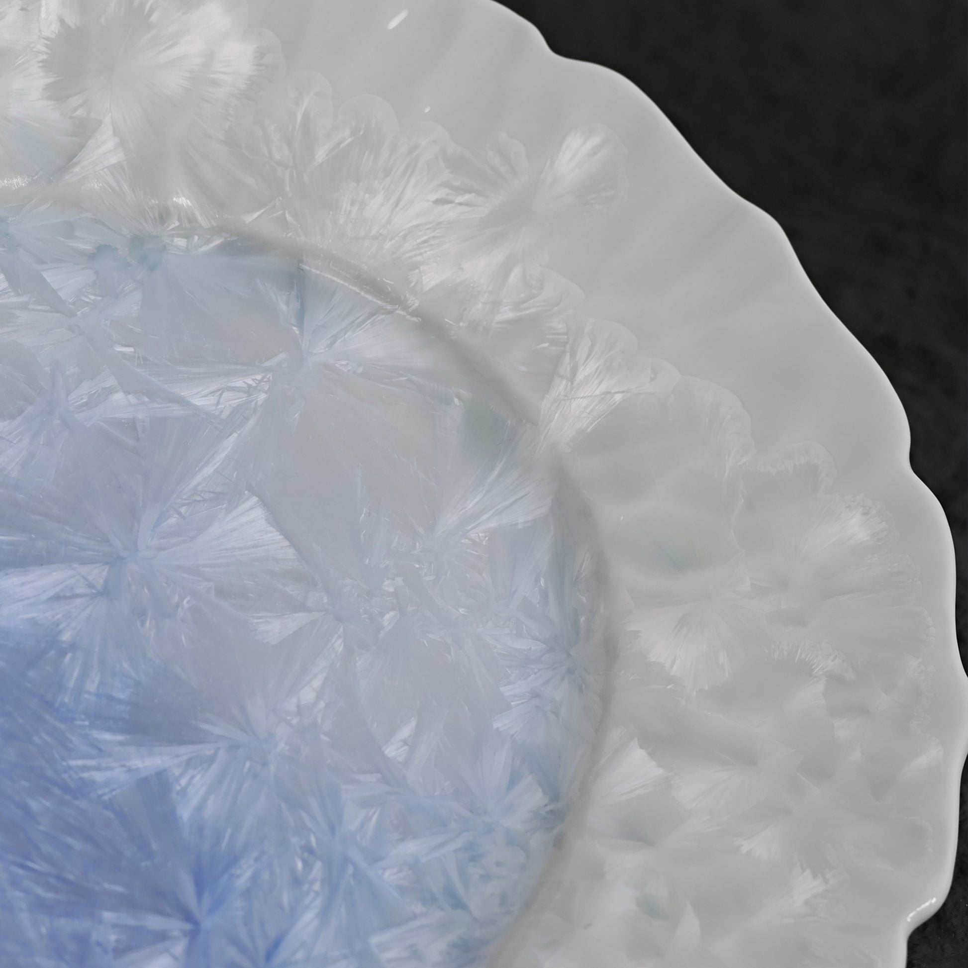 Marine Lapis | Handmade Ceramic Crystalline Glaze Oval Dinner Plate - Je t'aime Resolute