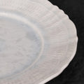 Glacier Veil | Handmade Ceramic Crystalline Glaze Dinner Plate with Floral Rim - Je t'aime Resolute