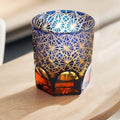 Edo Kiriko Handcrafted Blue Wave Daisy Whisky Glass with wooden box - Je t'aime Resolute