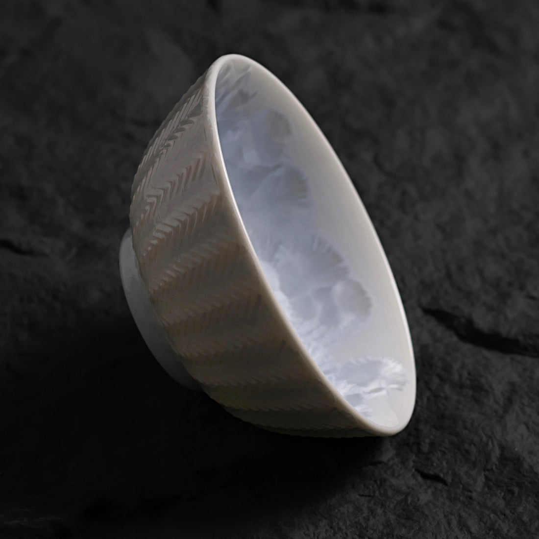 Marine Lapis | Handmade Ceramic Crystalline Glaze Textured Bowl - Je t'aime Resolute