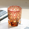 Edo Kiriko Handcrafted Blue Wave Daisy Whisky Glass with wooden box - Je t'aime Resolute