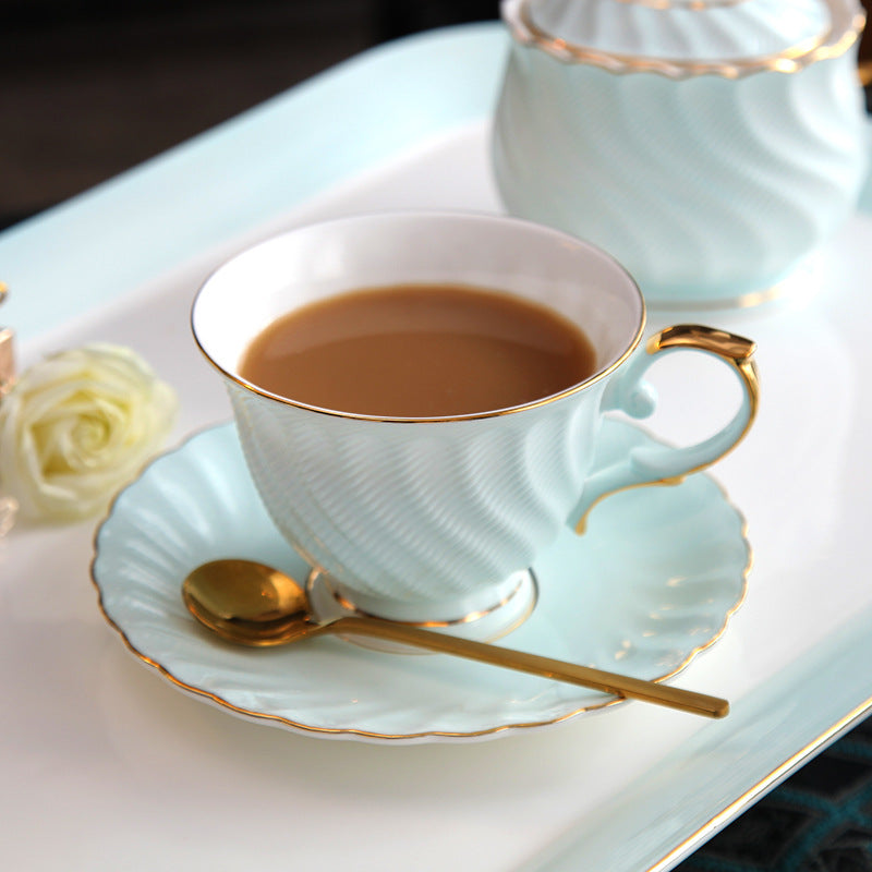 INGRI Ocean Blue Series - Handcrafted Bone China Tea Set - Je t'aime Resolute