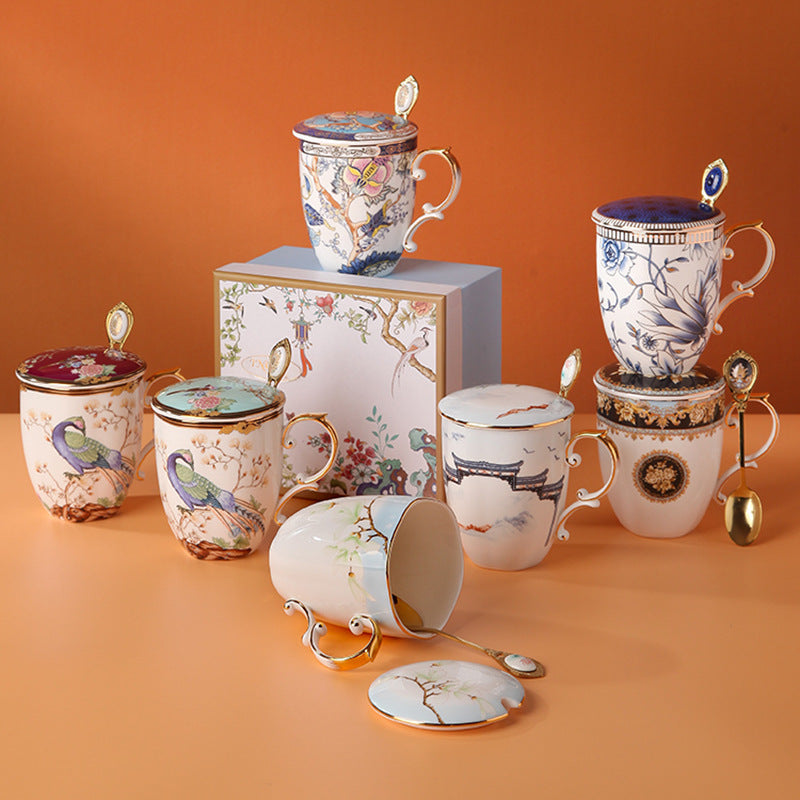 INGRI Handcrafted Bone China Couple Mug Set - Je t'aime Resolute