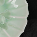 Pistachio Echo | Floral Edge Handmade Ceramic Crystalline Glaze Mini Dessert Plate - Je t'aime Resolute