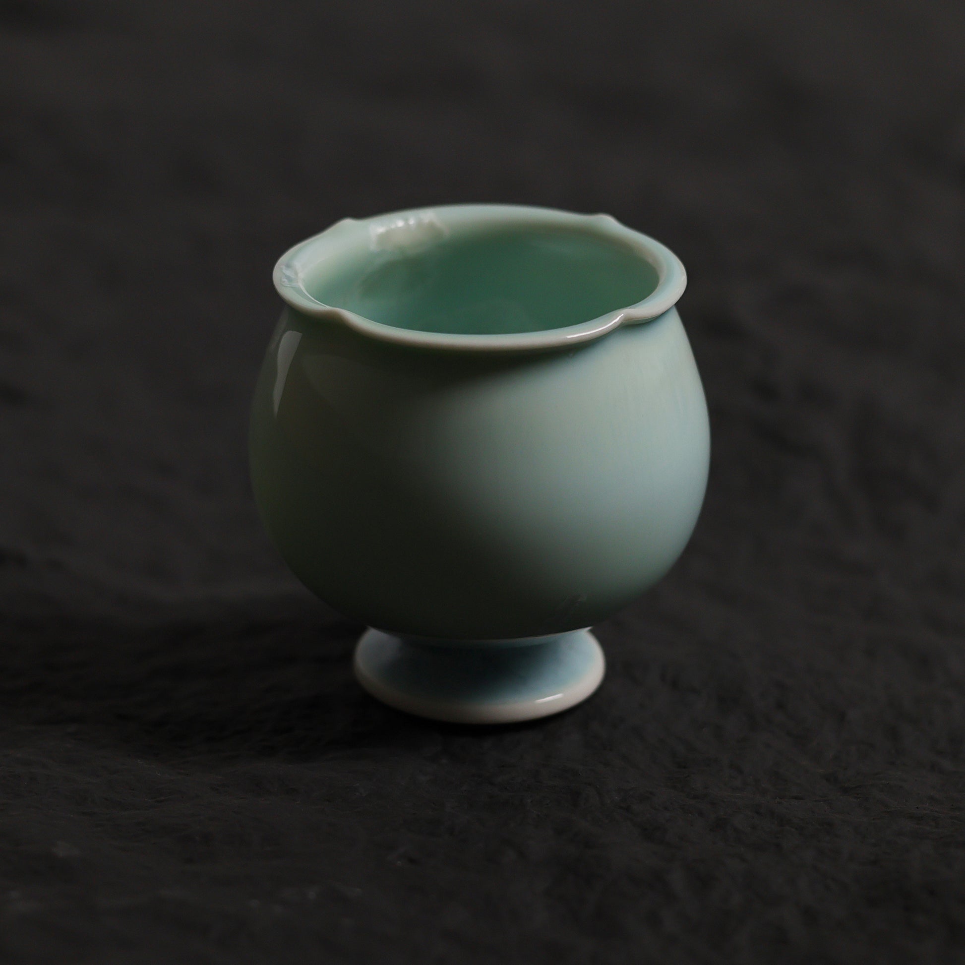 Blue-Green Crystalline Glaze Condiment Dish – 1.97” Handmade Ceramic Sauce Dish - Je t'aime Resolute