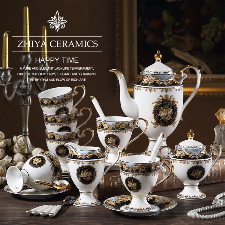 INGRI Muse Series - Handcrafted Bone China Tea Set - Je t'aime Resolute