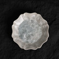 Glacier Veil | Scalloped Edge Handmade Ceramic Crystalline Glaze Dessert Plate - Je t'aime Resolute
