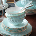 INGRI Ocean Blue Series - Handcrafted Bone China Tableware Set - Je t'aime Resolute