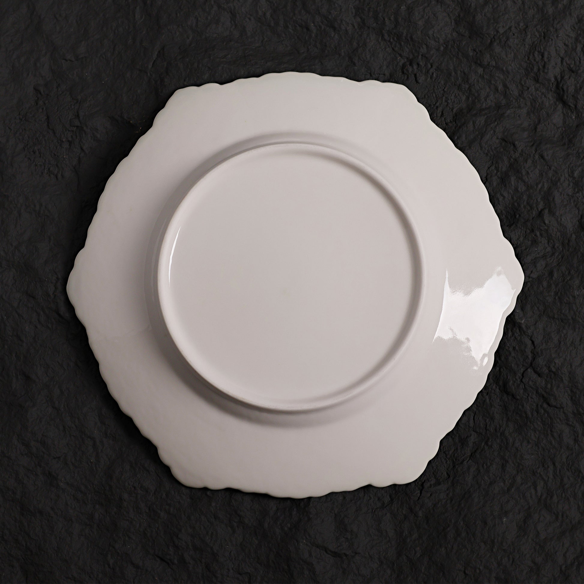 Ice Blue Dinner Plate – 20” Hexagonal Handmade Ceramic Plate - Je t'aime Resolute