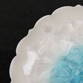 Forzen Lake | Floral Edge Handmade Ceramic Crystalline Glaze Mini Dessert Plate - Je t'aime Resolute