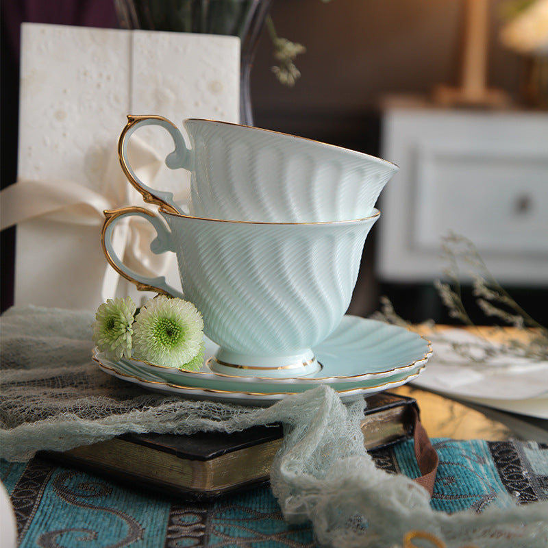 INGRI Ocean Blue Series - Handcrafted Bone China Tea Set - Je t'aime Resolute