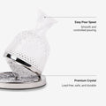 JR Handcrafted Spinning Crystal Wine Decanter with Metal Base - Je t'aime Resolute
