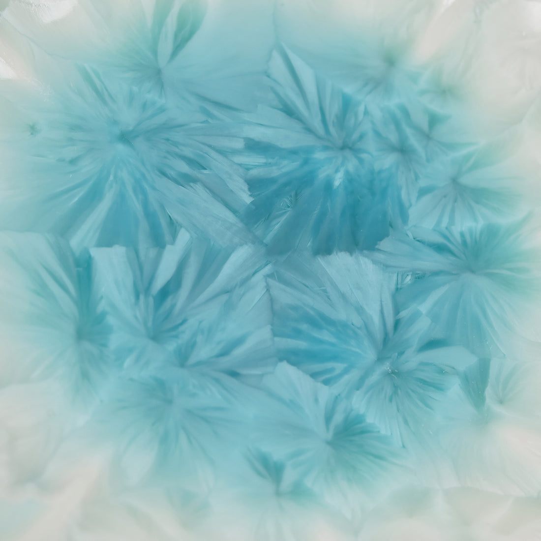 Frozen Lake | Sunburst Edge Handmade Ceramic Crystalline Glaze Mini Dessert Plate - Je t'aime Resolute