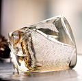 Edo Kiriko Handcrafted Peacock Pattern Whisky Glass Gray Phoenix with Wooden Box - Je t'aime Resolute