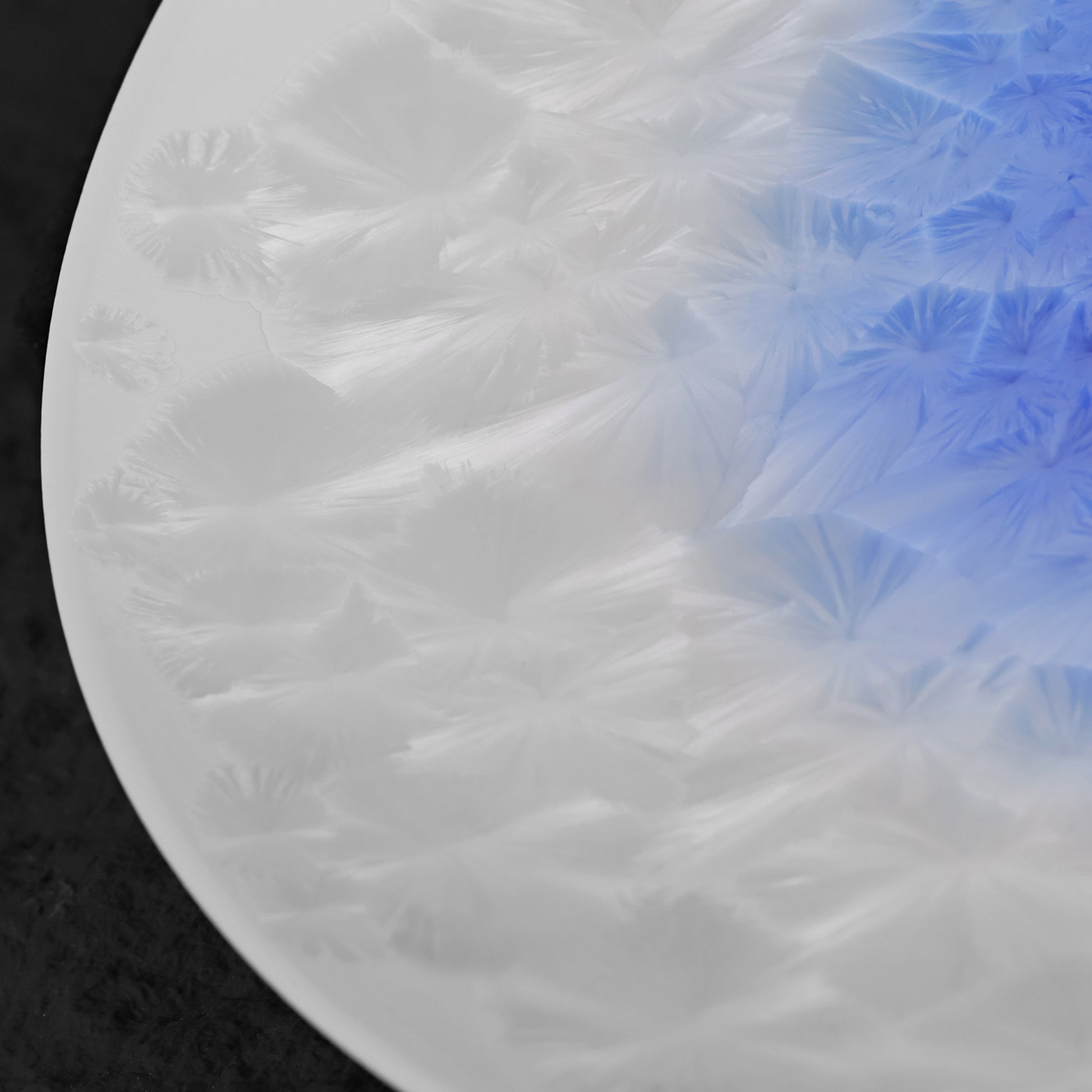 Marine Lapis | Handmade Ceramic Crystalline Glaze Round Dinner Plate - Je t'aime Resolute