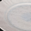 Glacier Veil | Handmade Ceramic Crystalline Glaze Dinner Plate with Floral Rim - Je t'aime Resolute