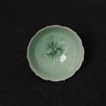 Pistachio Green Crystalline Glaze Lotus-Shaped Teacup – 3.2” Handmade Ceramic Cup - Je t'aime Resolute