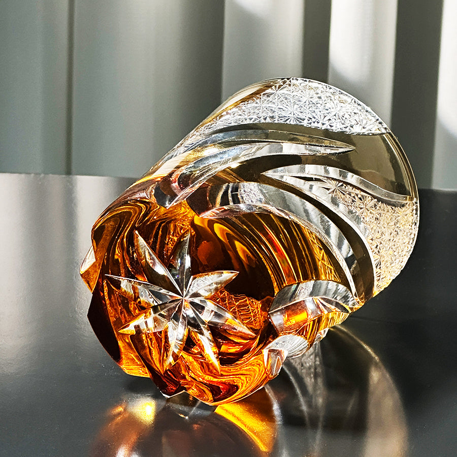 Edo Kiriko Whiskey Glass Crystal Glass Whiskey Cup Spirits Glass Home Use Water Glass - Je t'aime Resolute