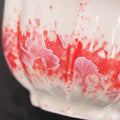 Crimson Whisper | Floral Rim Handmade Ceramic Crystalline Glaze Tea Cup - Je t'aime Resolute