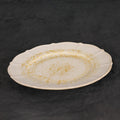 Golden Osmanthus | Handmade Ceramic Crystalline Glaze Dinner Plate with Floral Rim - Je t'aime Resolute