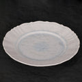 Glacier Veil | Handmade Ceramic Crystalline Glaze Dinner Plate with Floral Rim - Je t'aime Resolute