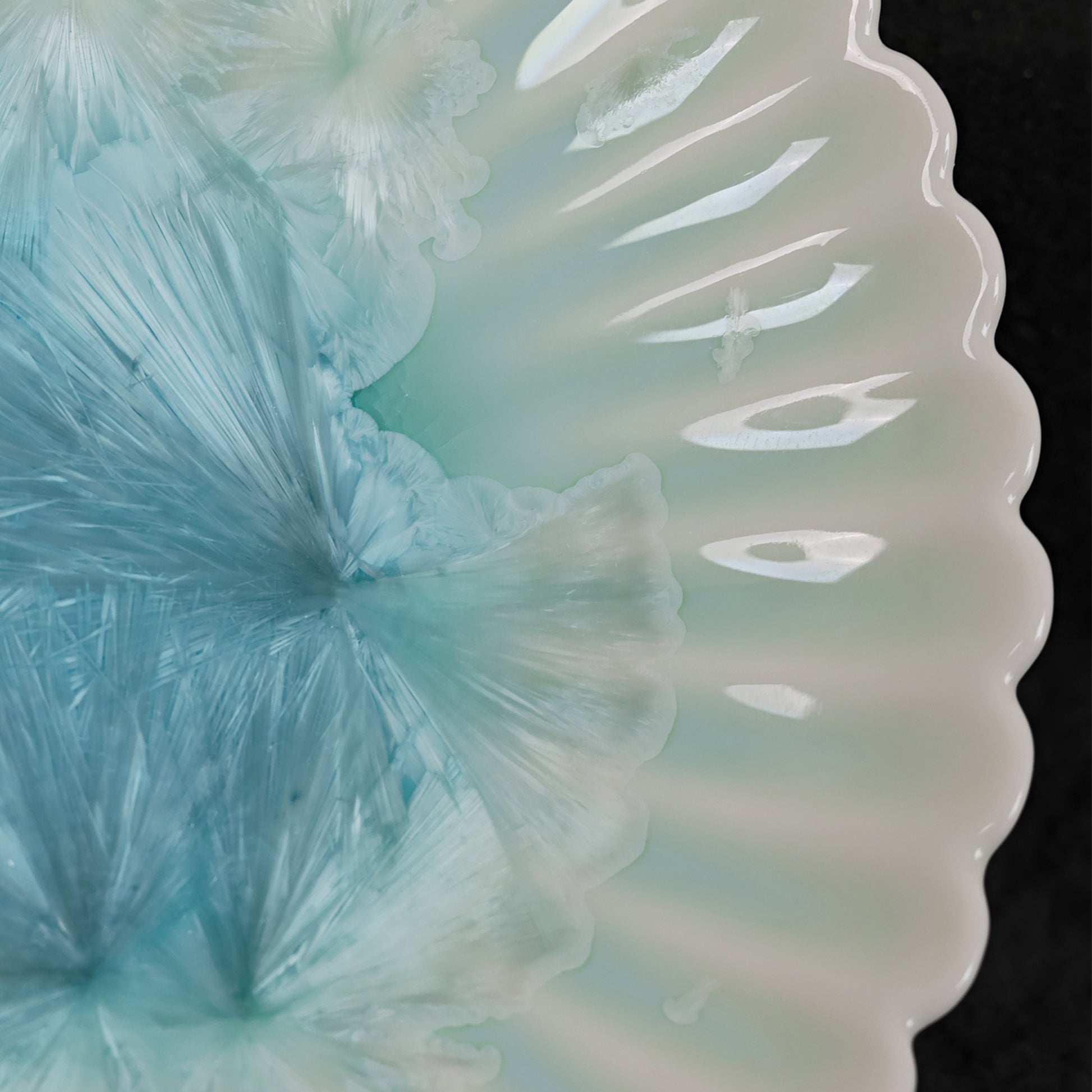 Frozen Lake | Handmade Ceramic Crystalline Glaze Mini Dessert Plate - Je t'aime Resolute