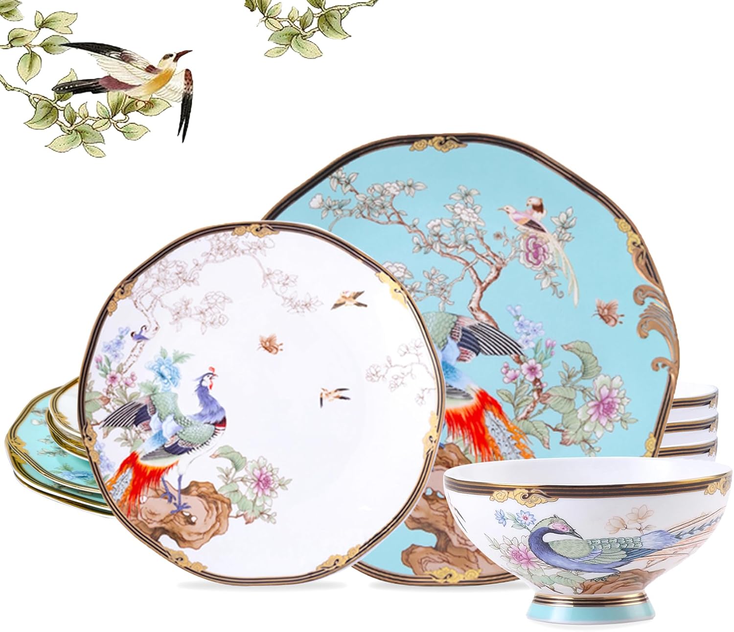 INGRI Phoenix Series Handcrafted Bone China Tableware Set - Je t'aime Resolute