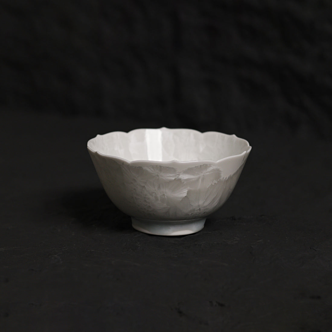 Glacier Veil | Lotus Edge Handmade Ceramic Crystalline Glaze Tea Cup - Je t'aime Resolute