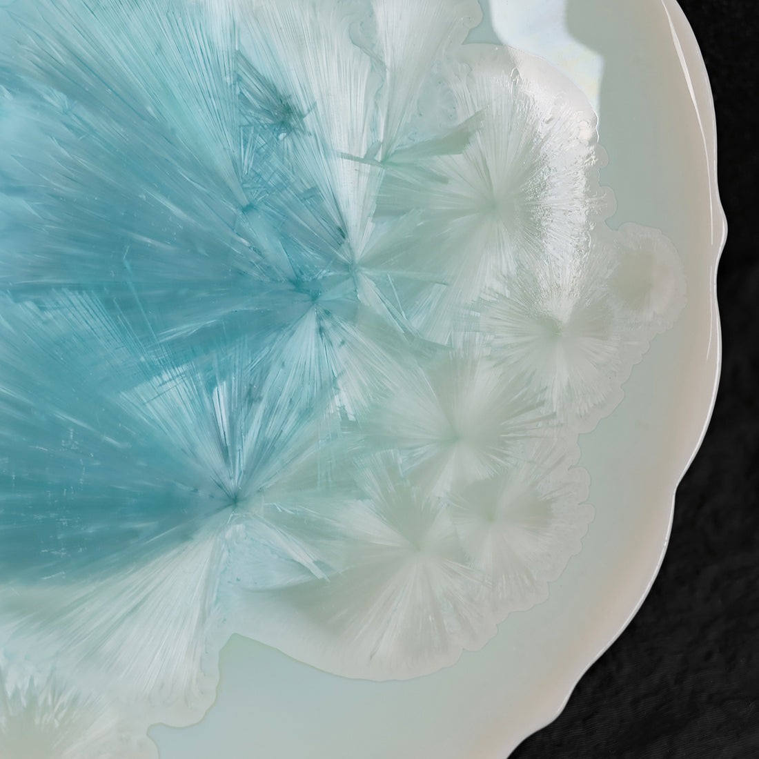 Frozen Lake | Handmade Ceramic Crystalline Glaze Mini Dessert Plate - Je t'aime Resolute