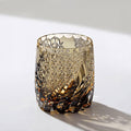 Edo Kiriko Handcrafted Amber Whisky Glass With Wooden Box - Je t'aime Resolute