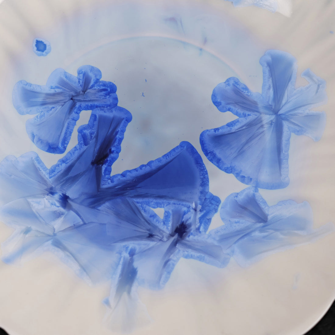 Obsidian Ocean | Deep Blue Handmade Ceramic Crystalline Glaze Mini Dessert Plate - Je t'aime Resolute