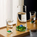 JR Handcrafted Crystal Landscape Shot Glass Set with Decanter Gift Set - Je t'aime Resolute