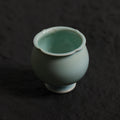Blue-Green Crystalline Glaze Condiment Dish – 1.97” Handmade Ceramic Sauce Dish - Je t'aime Resolute