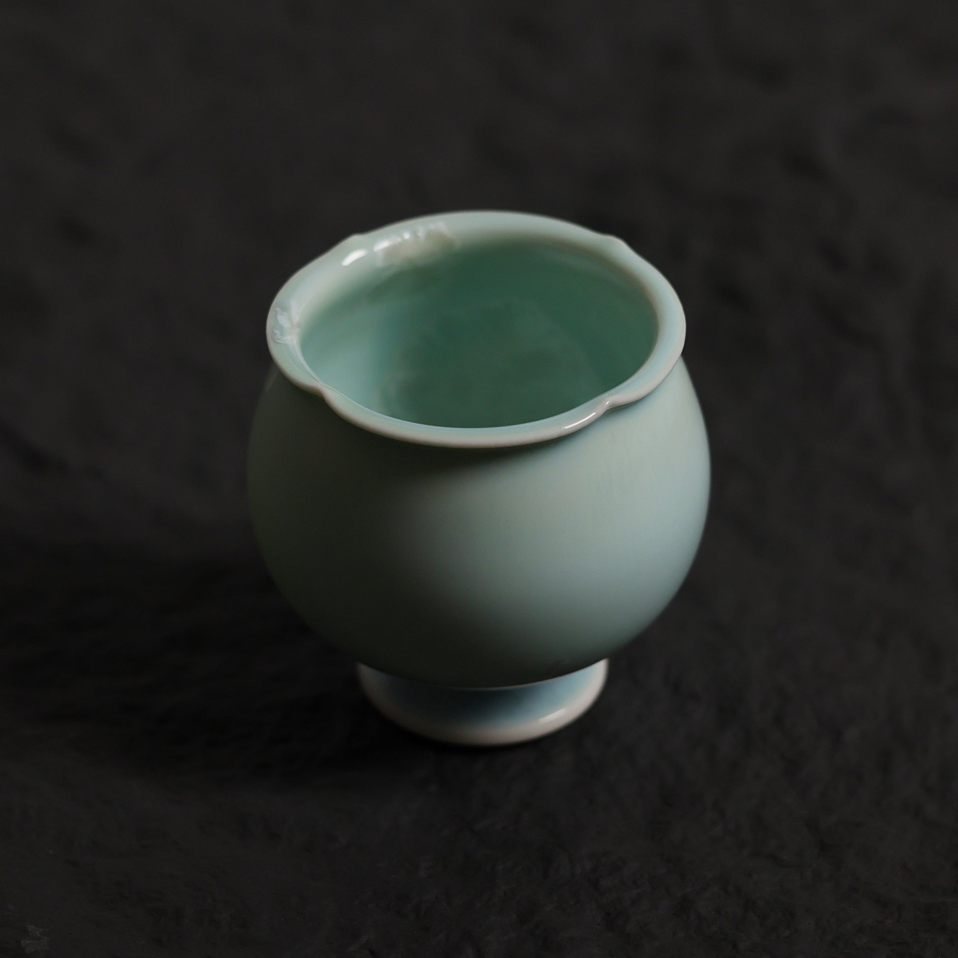 Blue-Green Crystalline Glaze Condiment Dish – 1.97” Handmade Ceramic Sauce Dish - Je t'aime Resolute
