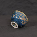Indigo Bloom | Handmade Flower-Shaped Ceramic Crystalline Glaze Teacup - Je t'aime Resolute