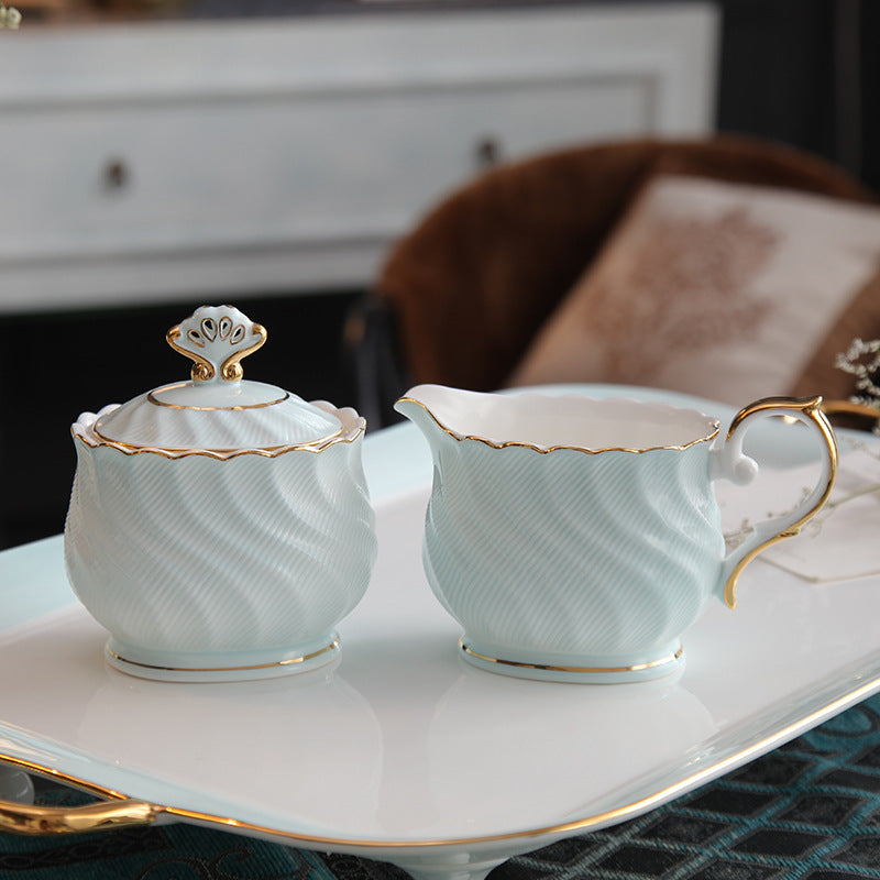 INGRI Ocean Blue Series - Handcrafted Bone China Tea Set - Je t'aime Resolute