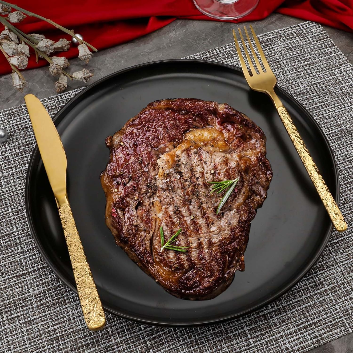 JR Marble-Pattern Stainless Steel Western Cutlery Set - Je t'aime Resolute