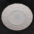 Glacier Veil | Handmade Ceramic Crystalline Glaze Dinner Plate with Floral Rim - Je t'aime Resolute