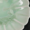 Pistachio Echo | Floral Edge Handmade Ceramic Crystalline Glaze Mini Dessert Plate - Je t'aime Resolute