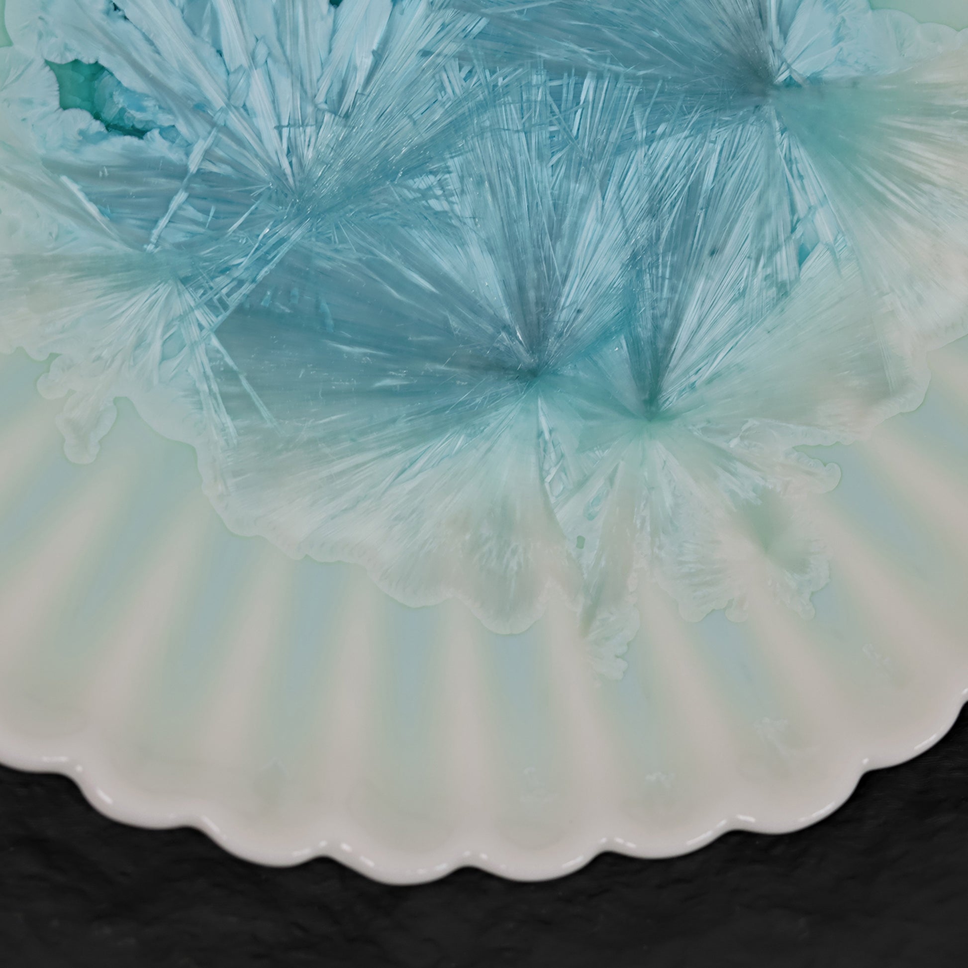 Frozen Lake | Handmade Ceramic Crystalline Glaze Mini Dessert Plate - Je t'aime Resolute
