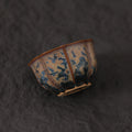 Indigo Bloom | Handmade Flower-Shaped Ceramic Crystalline Glaze Teacup - Je t'aime Resolute