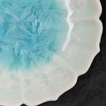 Frozen Lake | Sunburst Edge Handmade Ceramic Crystalline Glaze Mini Dessert Plate - Je t'aime Resolute