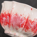 Crimson Whisper | Floral Rim Handmade Ceramic Crystalline Glaze Tea Cup - Je t'aime Resolute