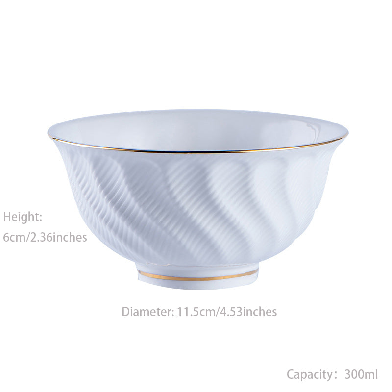 INGRI Pure White Series - Handcrafted Bone China Tableware Set - Je t'aime Resolute