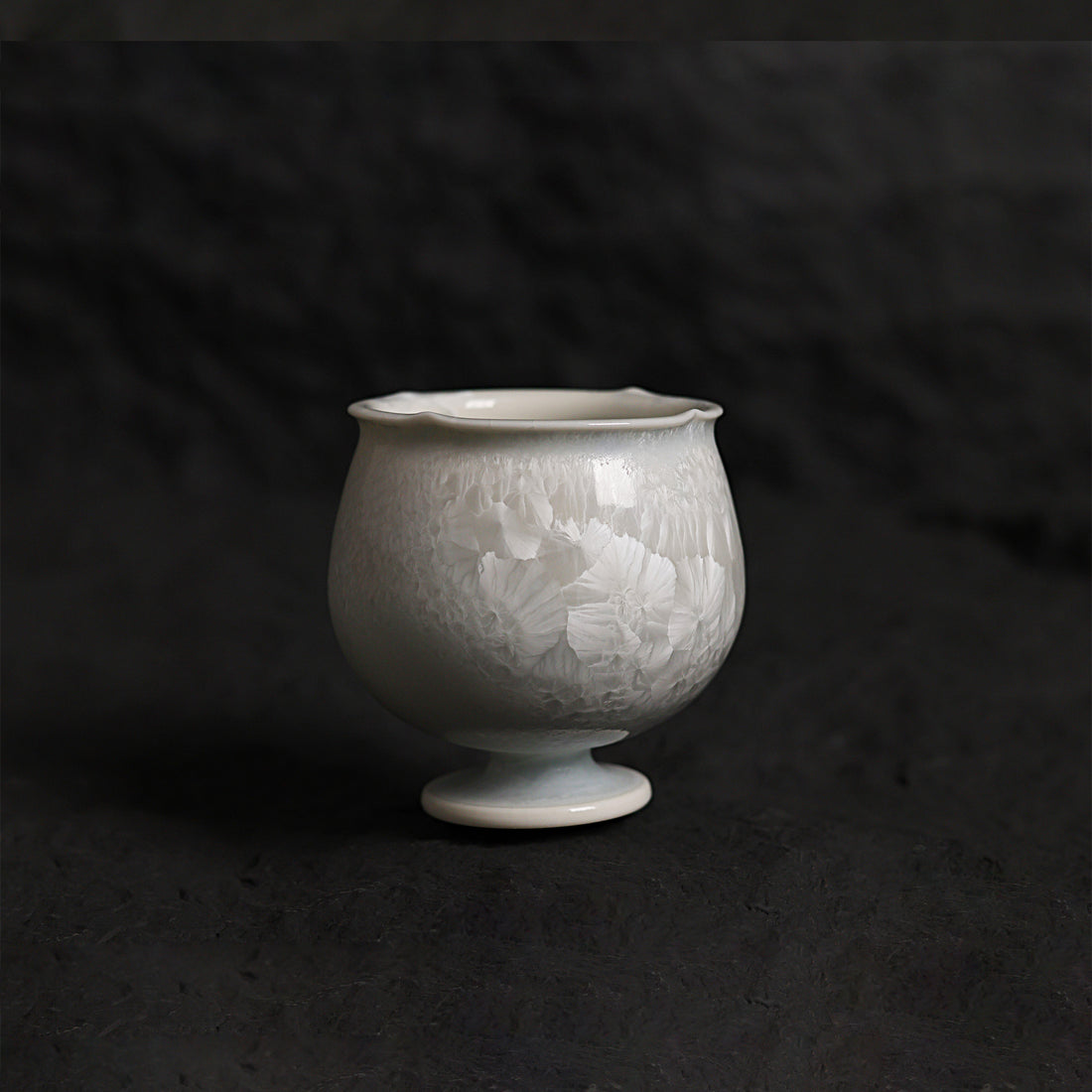 Marine Lapis | Handmade Ceramic Crystalline Glaze Sake Cup - Je t'aime Resolute