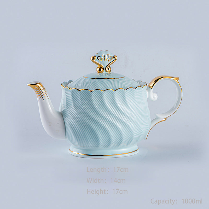 INGRI Ocean Blue Series - Handcrafted Bone China Tea Set - Je t'aime Resolute